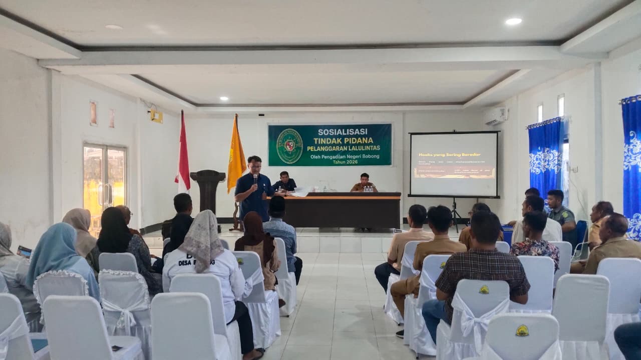 SOSIALISASI TINDAK PIDANA PELANGGARAN LALULINTAS OLEH PENGADILAN NEGERI BOBONG TAHUN 2026