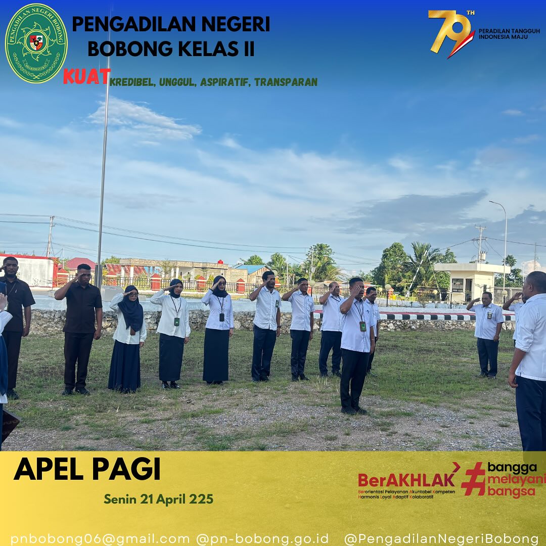 Apel Pagi Senin 21 April 2025. 