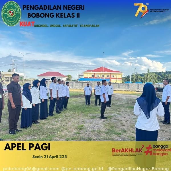 Apel Pagi Senin 21 April 2025. 